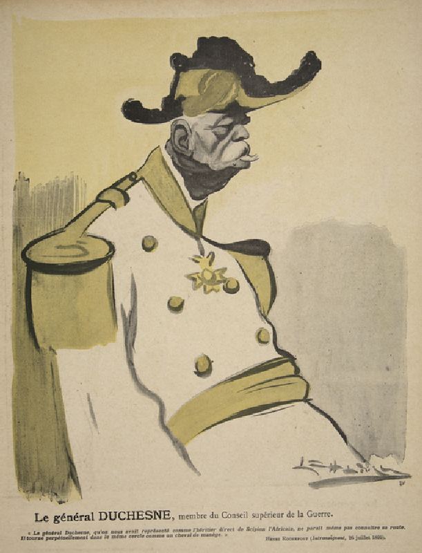 General Duchesne, Mitglied des Kriegsrats, Illustration aus Lassiette au Beurre: Nos Generaux von Leal de Camara