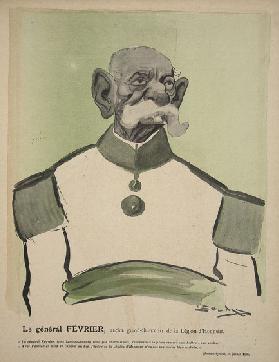 General Fevrier, ehemaliger Kanzler der Ehrenlegion, Illustration aus Lassiette au Beurre: Nos Gener 1902