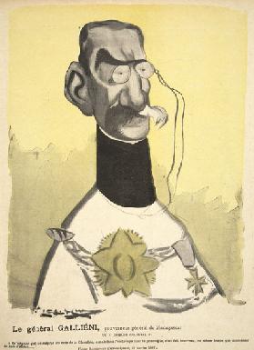 General Gallieni, Generalgouverneur von Madagaskar, Illustration aus Lassiette au Beurre: Nos Genera 1902