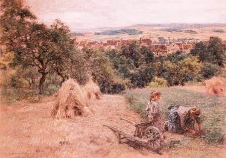 Cutting grass von Leon Augustin Lhermite