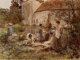 Die Wäscherinnen von Ru Chailly. von Leon Augustin Lhermite