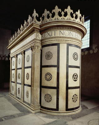 The Little Temple of the Holy Sepulcre in the Capella Rucellai, 1467 (marble) von Leon Battista Alberti