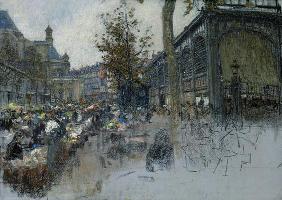 Study for Les Halles, 1893 (pastel on card) 16th