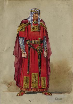 Der mittelalterliche Fürst. Kostümentwurf
