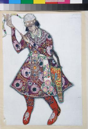 Iwan Zarewitsch. Kostümentwurf zum Ballett Der Feuervogel (L'oiseau de feu) von I. Strawinski 1910