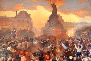 Karneval in Paris zu Ehren der russischen Marine am 05. Oktober 1893 von Leon Nikolajewitsch Bakst