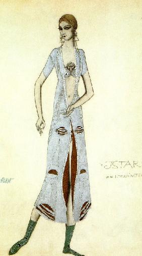 Kostümentwurf für Ida Rubinstein in der Hauptrolle von Ishtar 1924