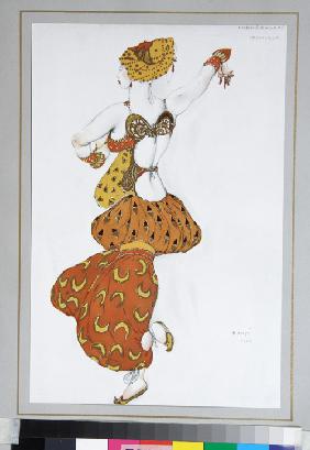Odaliske. Kostümentwurf zum Ballett Scheherazade von N. Rimski-Korsakow 1910