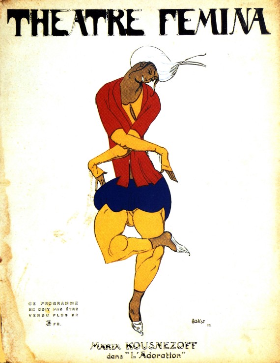 Plakat zum Ballett "Das Frühlingsopfer" von I. Strawinski. Anbetung der Erde (L'Adoration) von Leon Nikolajewitsch Bakst