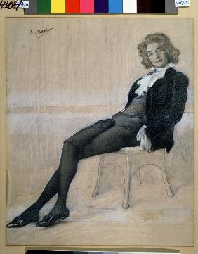Porträt der Lyrikerin und Autorin Sinaida Hippius (1869-1945) 1906