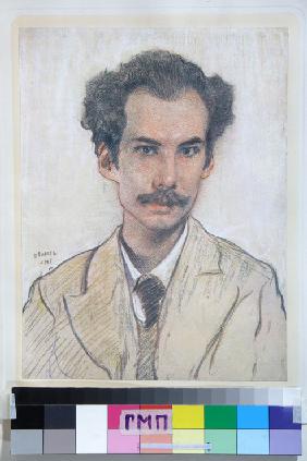 Porträt des Dichters Andrei Bely (1880-1934) 1906