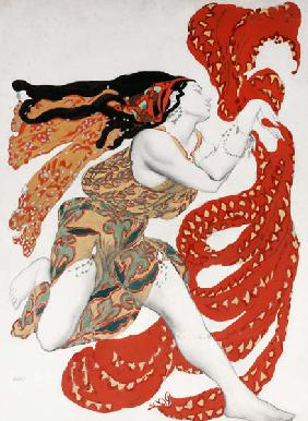 Bacchantin. Kostümentwurf zum Ballett Narcisse von N. Tscherepnin 1911