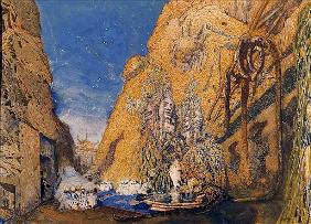 Stage set for the ''Dieu Bleu'', Reynaldo Hahn (1845-1947) 1911