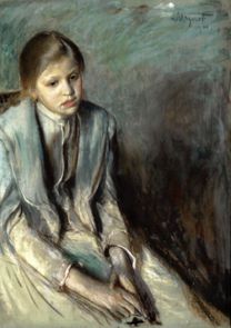 Bildnis eines verträumten Mädchens von Leon Wyczolkowski