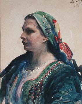 Woman in Krakowien Corset 1914  on