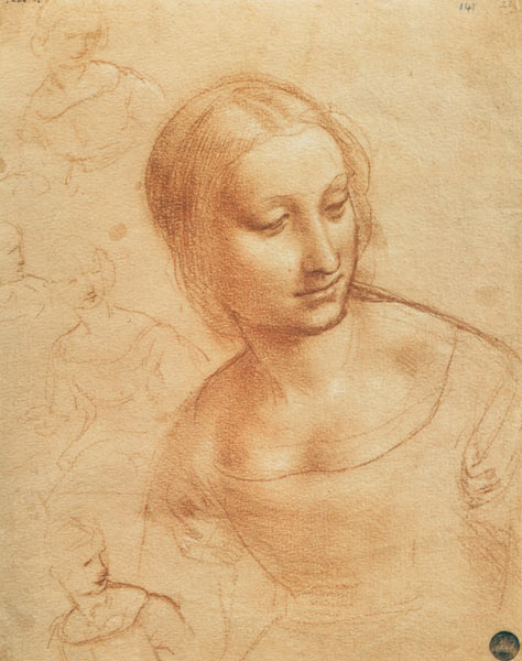 Madonna mit der Spindel (Studie) von Leonardo da Vinci