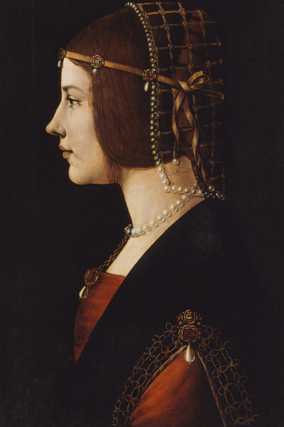 Damenbildnis Beatrice d'Este (Schule des Leonardo da Vinci) von Leonardo da Vinci