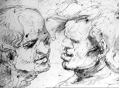 Two Heads von Leonardo da Vinci