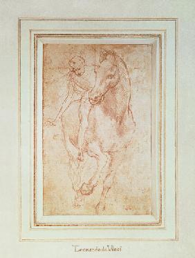Horse and Rider (silverpoint) 1481