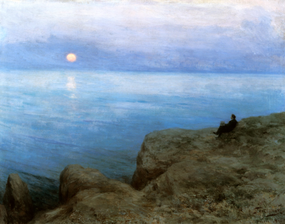 Der Dichter Alexander Puschkin am Ufer des Meeres von Leonid Ossipowitsch Pasternak