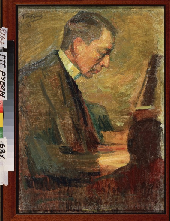 Porträt des Komponisten Sergei Rachmaninow (1873-1943) von Leonid Ossipowitsch Pasternak