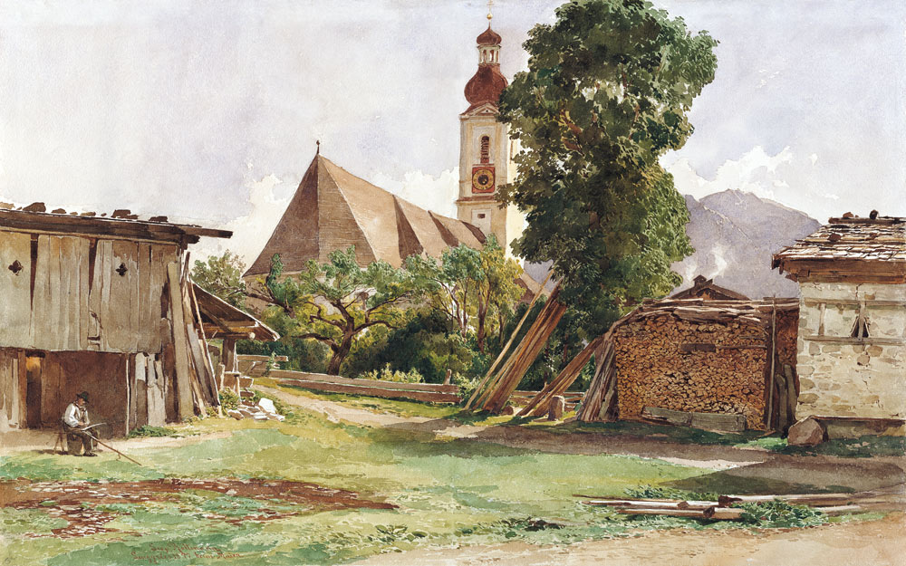Kirche in Lengries. von Leopold Rottmann