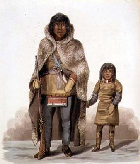 Portrait of Akaitcho and his Son, from 'Narrative of a Journey to the Shores of the Polar Sea in the 15th