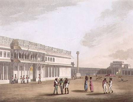 The Square and Entrance into Tippoo's Palace, Bangalore, plate 12 from 'Pictorial Scenery in the Kin von Lieutenant James Hunter