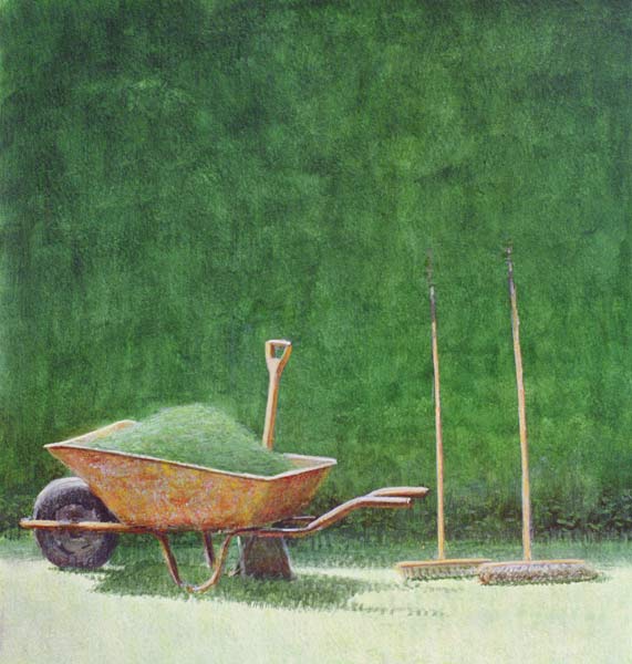Gardening Still Life, 1985 (acrylic on paper)  von Lincoln  Seligman