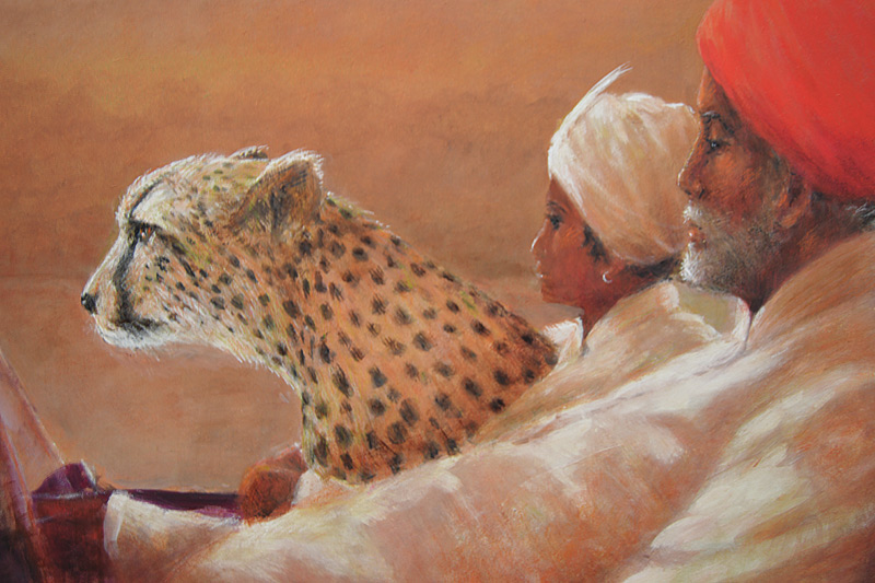 Maharaja, Boy and Cheetah 2 von Lincoln  Seligman