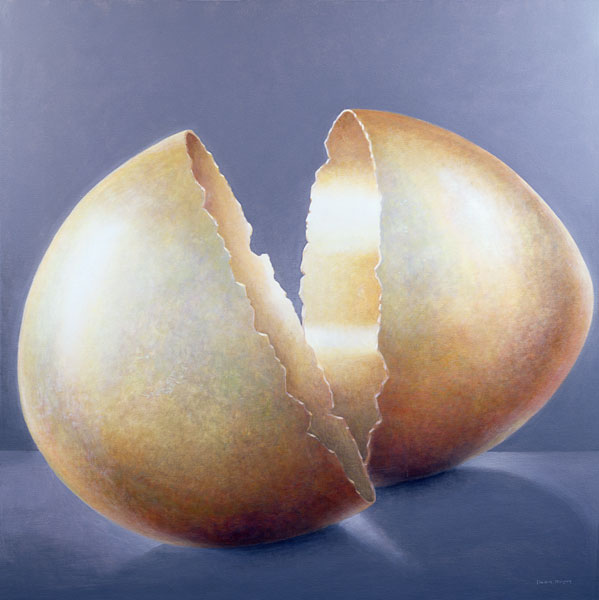 Cracked Bronze Age Egg (oil on canvas)  von Lincoln  Seligman