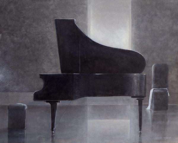 Black piano, 2004 (acrylic on paper) 