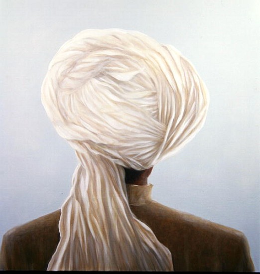 White Turban (oil on canvas)  von Lincoln  Seligman