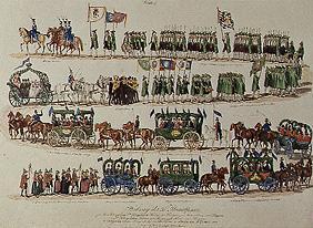 Festzug der 35 Brautpaare anläßlich der Hochzeit des Kronprinzen Maximilian von Bayern mit Kronprinz 1842