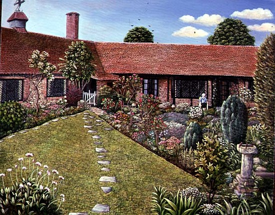 A Garden at Worthing, Sussex, 1983  von Liz  Wright