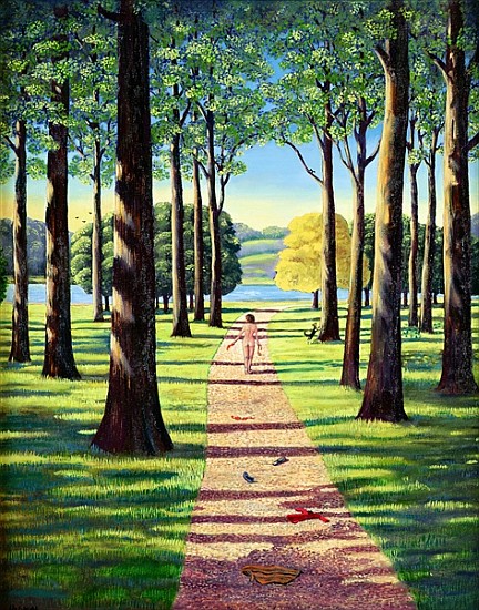Stroll in Richmond Park, 1995  von Liz  Wright