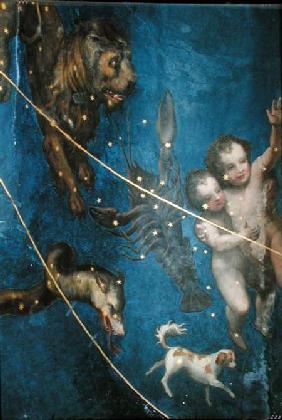 Signs of the Zodiac, detail from the ceiling of the Sala dello Zodiaco 1579