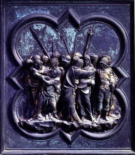 The Capture of Christ, fourteenth panel of the North Doors of the Baptistery of San Giovanni von Lorenzo Ghiberti