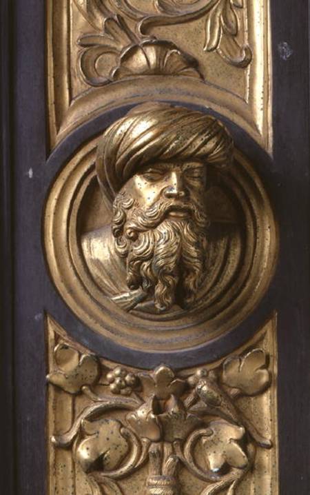 Male head, roundel from the frame of the Gates of Paradise (East doors) von Lorenzo Ghiberti