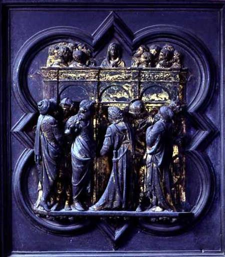 Pentecost, twentieth panel of the North Doors of the Baptistery of San Giovanni von Lorenzo Ghiberti