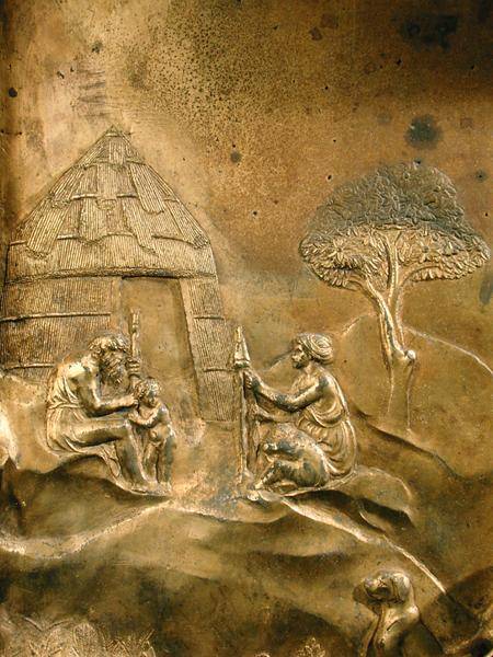 The Story of Cain and Abel, detail from the original panel from the East Doors of the Baptistery von Lorenzo Ghiberti
