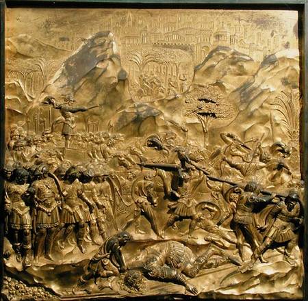 The Story of David and Goliath, original panel from the East Doors of the Baptistery von Lorenzo Ghiberti