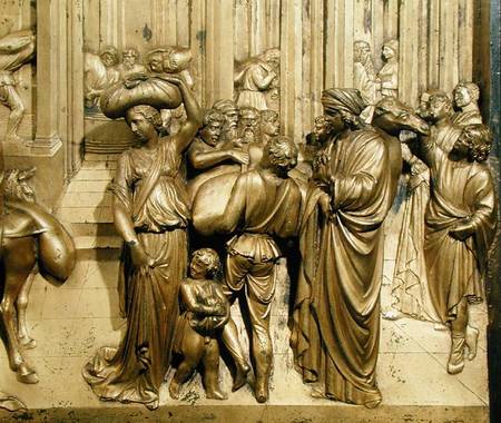 The Story of Joseph, detail from the original panel from the East Doors of the Baptistery von Lorenzo Ghiberti