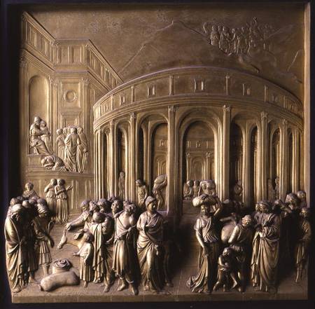 The Story of Joseph: Joseph sold into Slavery, The Finding of the Silver Cup and Joseph recognised b von Lorenzo Ghiberti