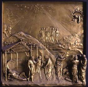 The Story of Noah: the Exodus from the Ark, the Drunkenness of Noah and his Sacrifice to God, one of 1425-52
