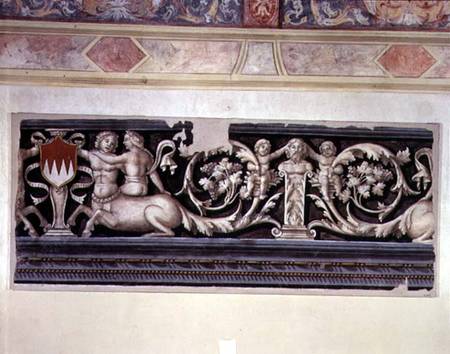 Fragment of a fresco with mythological decoration von Lorenzo Leonbruno