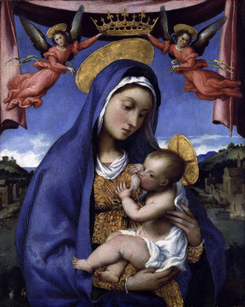 L.Lotto, Maria das Kind stillend von Lorenzo Lotto