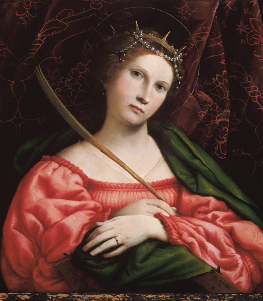 Die heilige Katharina. von Lorenzo Lotto