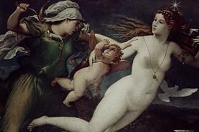 Der Triumph der Keuschheit. von Lorenzo Lotto