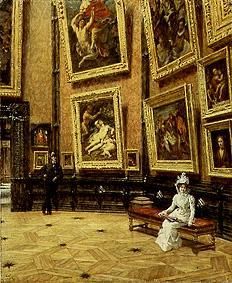 Im Louvre von Louis Beroud